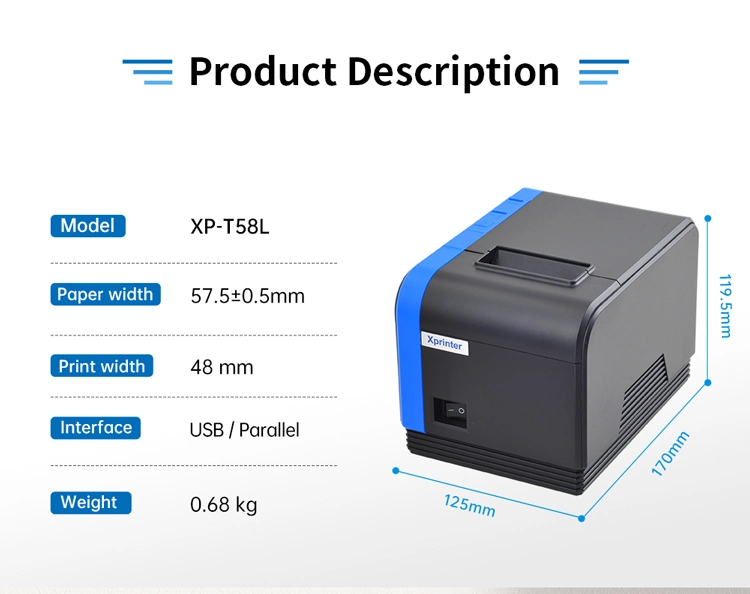 Xprinter XP-T58L OEM 58mm USB Thermal Receipt Printer Support Driver Download