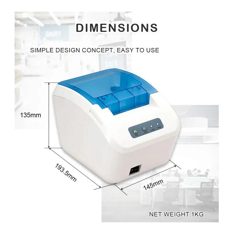 3 Inch Competitive Price 80mm Thermal Label Inkless Barcode Printer