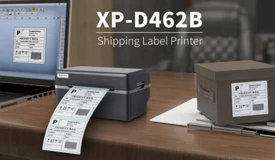 Xprinter XP-D462B ODM Impression à grande vitesse Imprimante d'étiquettes thermique de 4 pouces Imprimante d'étiquettes d'expédition portable