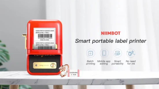 Niimbot B21 Bijoux Autocollant Thermique Mini Barcode Portable Label Printer