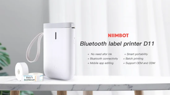 Mini imprimante d'étiquettes thermiques intelligente connectée Bluetooth à code-barres Niimbot